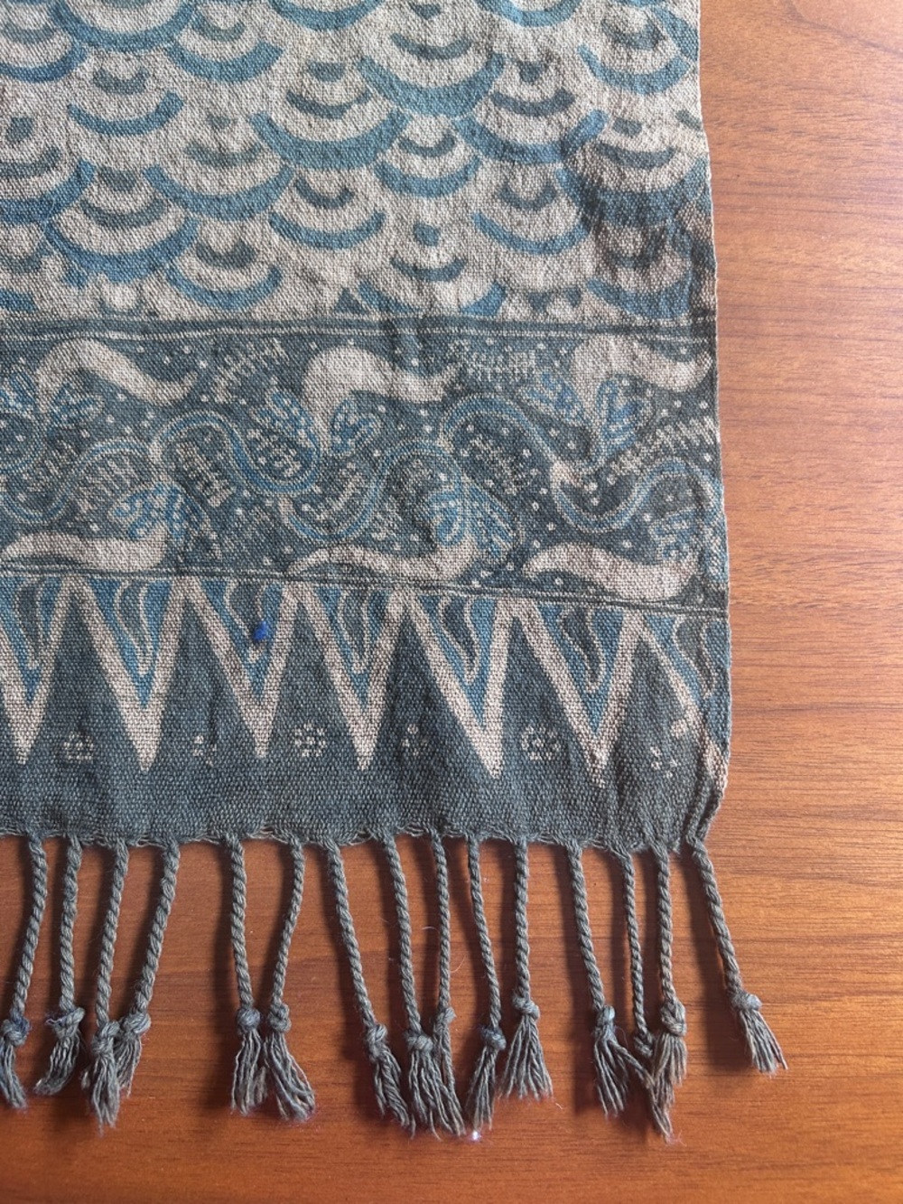 Authentic Hand Printed Natural Dye/Fabric Balinese Runner 19.5”x67”